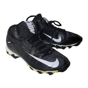 Nike Alpha Fast Flex Cleats, Black/White, Kid's 4.5Youth